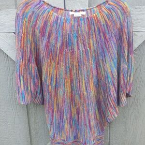 Intrigue multi colored shirt sleeve top